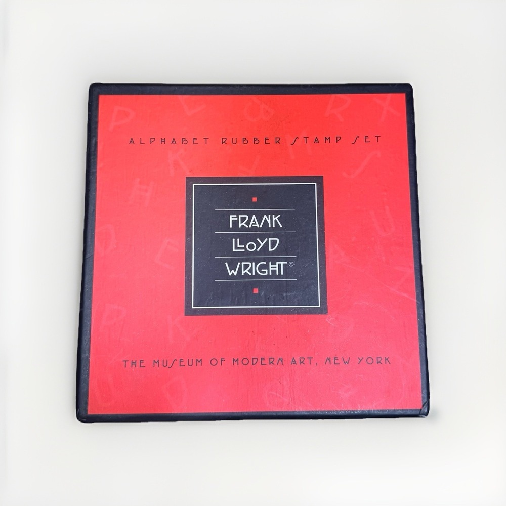 Frank Lloyd Wright Alpahabet Number Rubber Stamp Set MOMA, New York 1996, Unused
